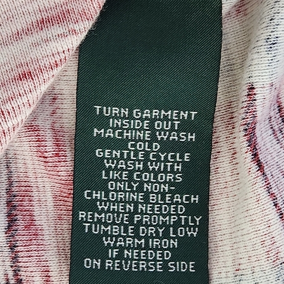 LAUREN JEANS CO. red plaid henley top small - Picture 5 of 10